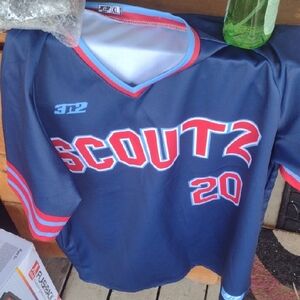 Scout Men's XL Blue and Red Sports Jersey NWOT